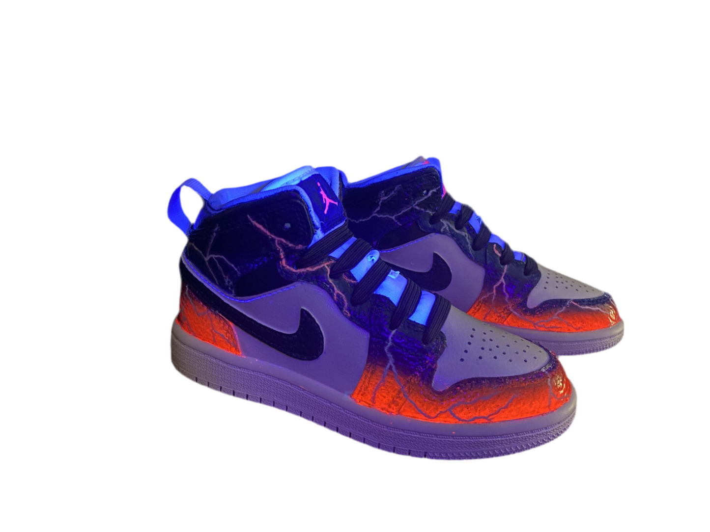 Nike Jordan 1 Mid "Lightning Storm" – Custom Edition