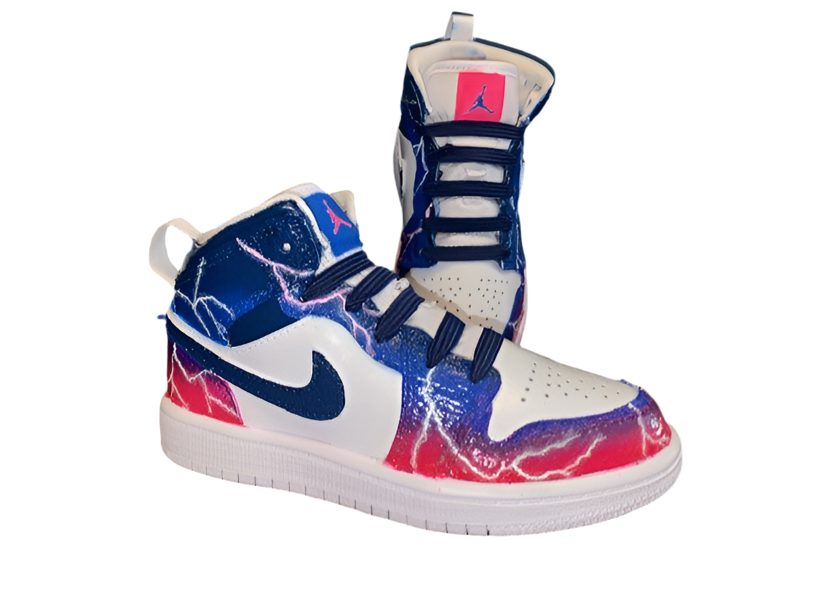 Nike Jordan 1 Mid "Lightning Storm" – Custom Edition