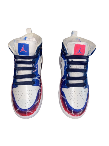 Nike Jordan 1 Mid "Lightning Storm" – Custom Edition