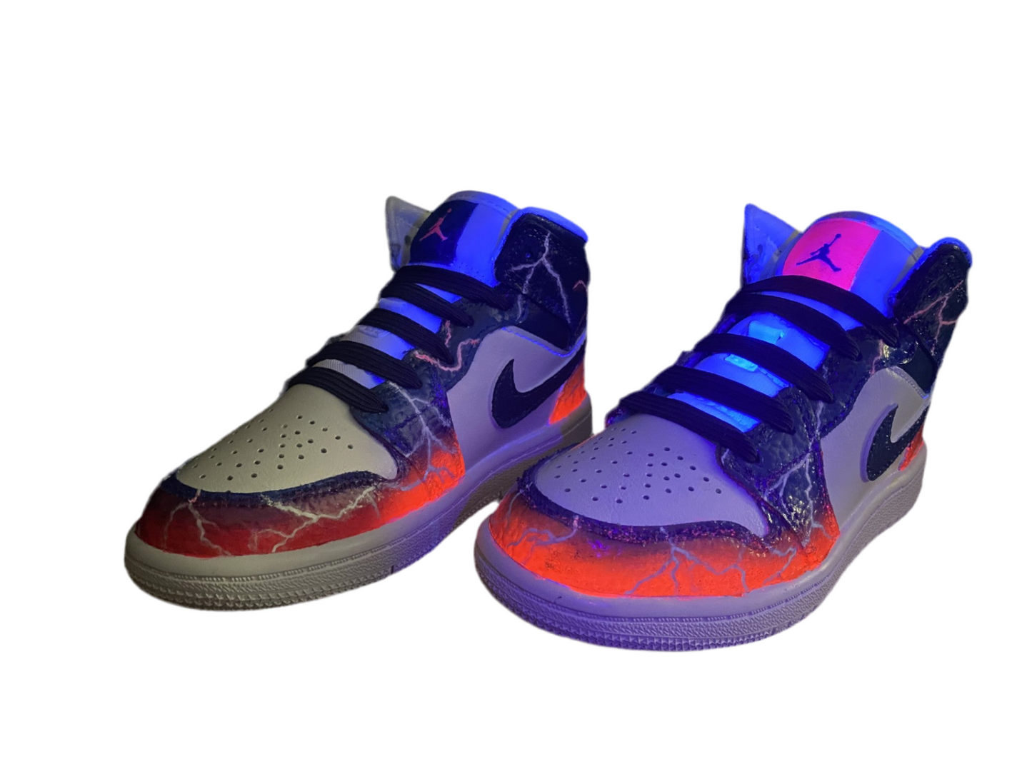 Nike Jordan 1 Mid "Lightning Storm" – Custom Edition