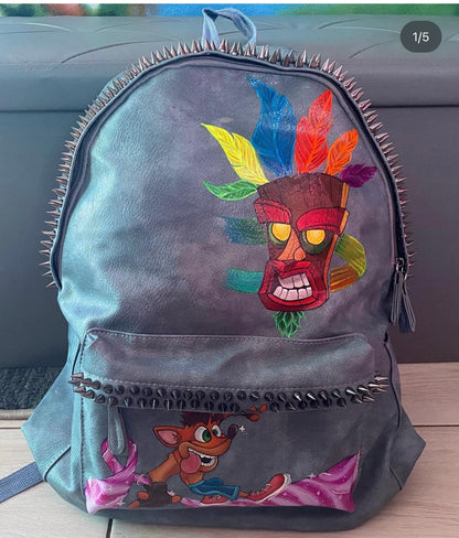 Zaino Custom “Crash & Aku Aku” – Power-Up Edition