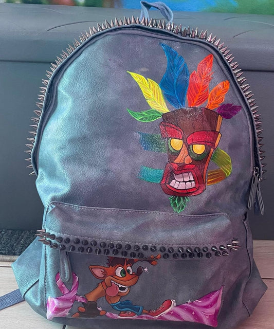 Zaino Custom “Crash & Aku Aku” – Power-Up Edition