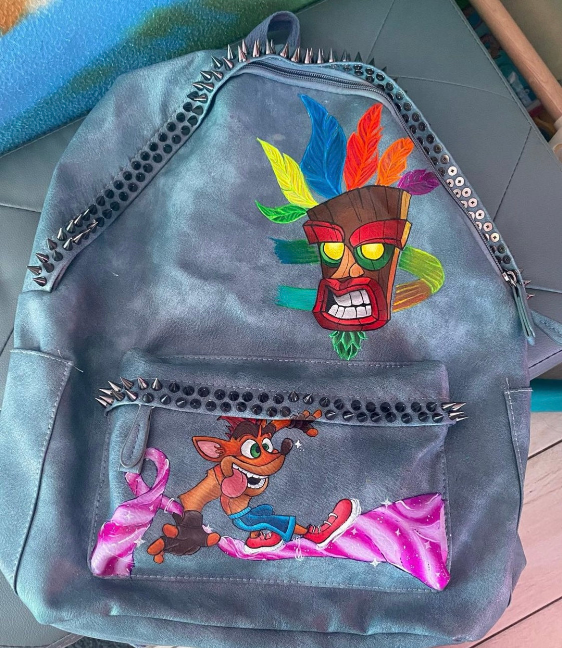 Zaino Custom “Crash & Aku Aku” – Power-Up Edition