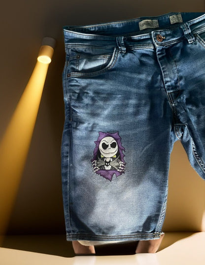 Pantalone Uomo JACK SKELLINGTON - Arte Unica Dipinta a Mano