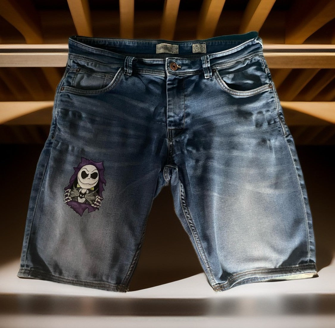 Pantalone Uomo JACK SKELLINGTON - Arte Unica Dipinta a Mano